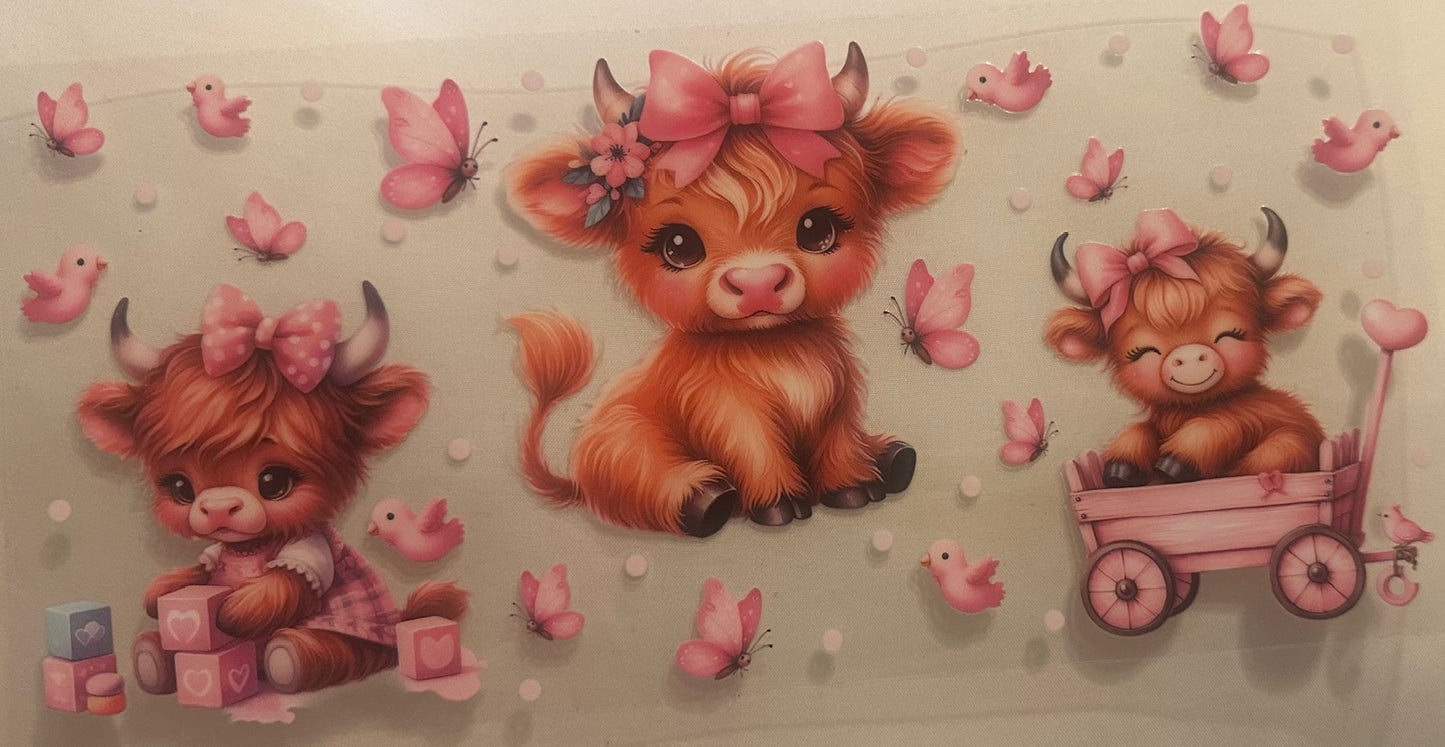 Pink Butterfly Cow Wrap