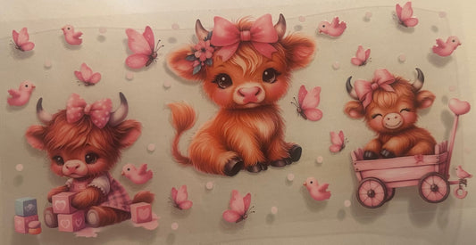 Pink Butterfly Cow Wrap