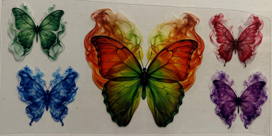Rainbow Butterfly Flame Wrap