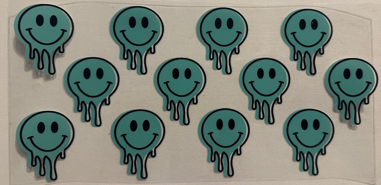 Teal Melting Smiley Wrap