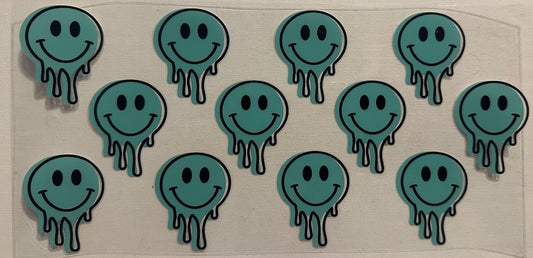 Teal Melting Smiley Wrap