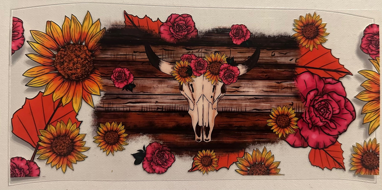 Western Skull & Flower Wrap